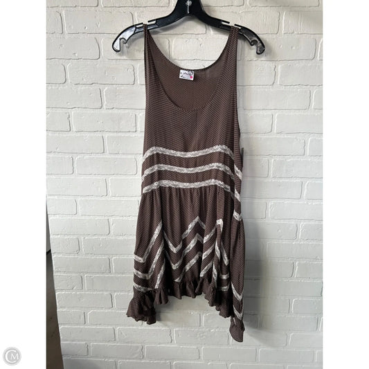 Tunic Sleeveless By Free People In Brown & Cream, Size: M