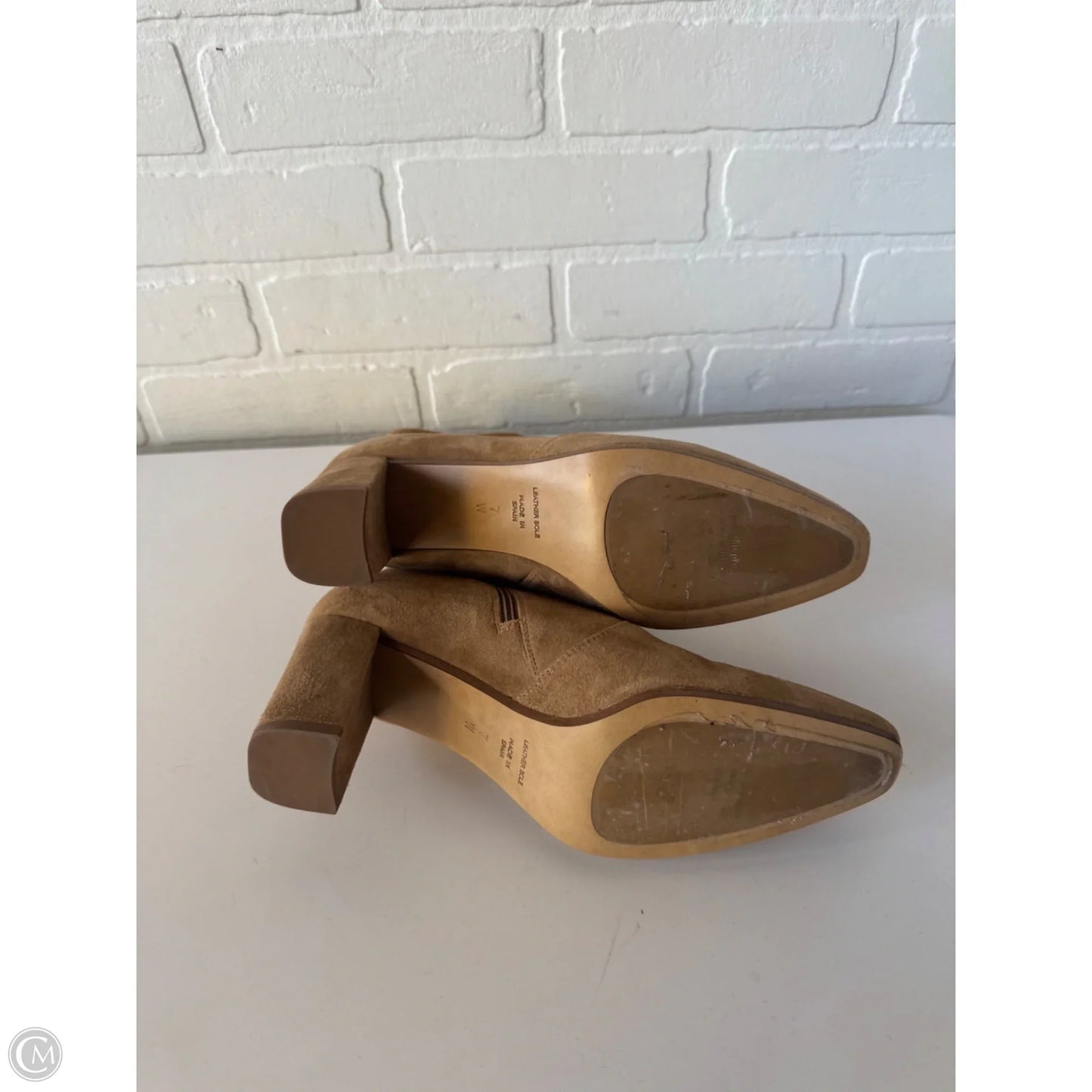 Boots Mid-calf Heels By Cma In Brown, Size: 7