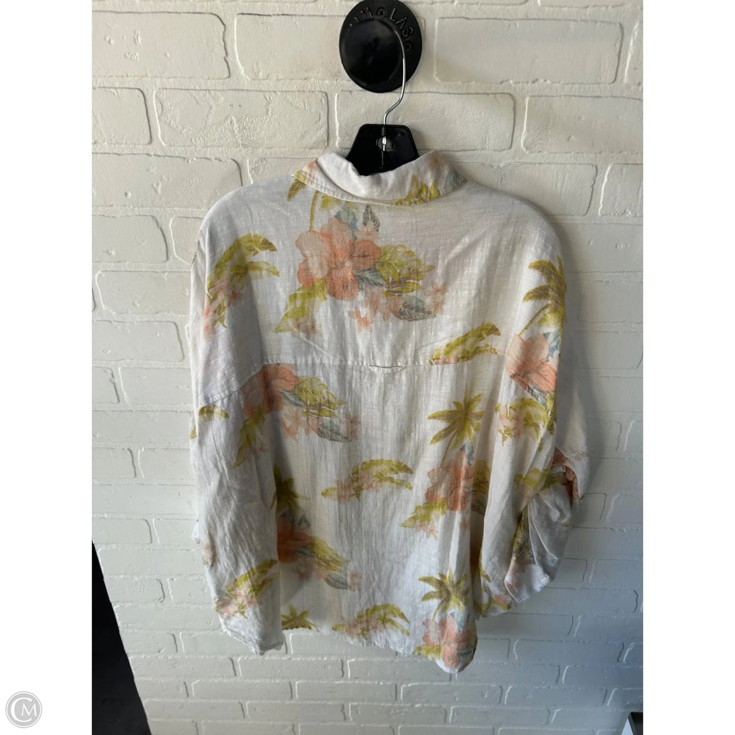 Top Long Sleeve By American Eagle In Orange & Tan, Size: S