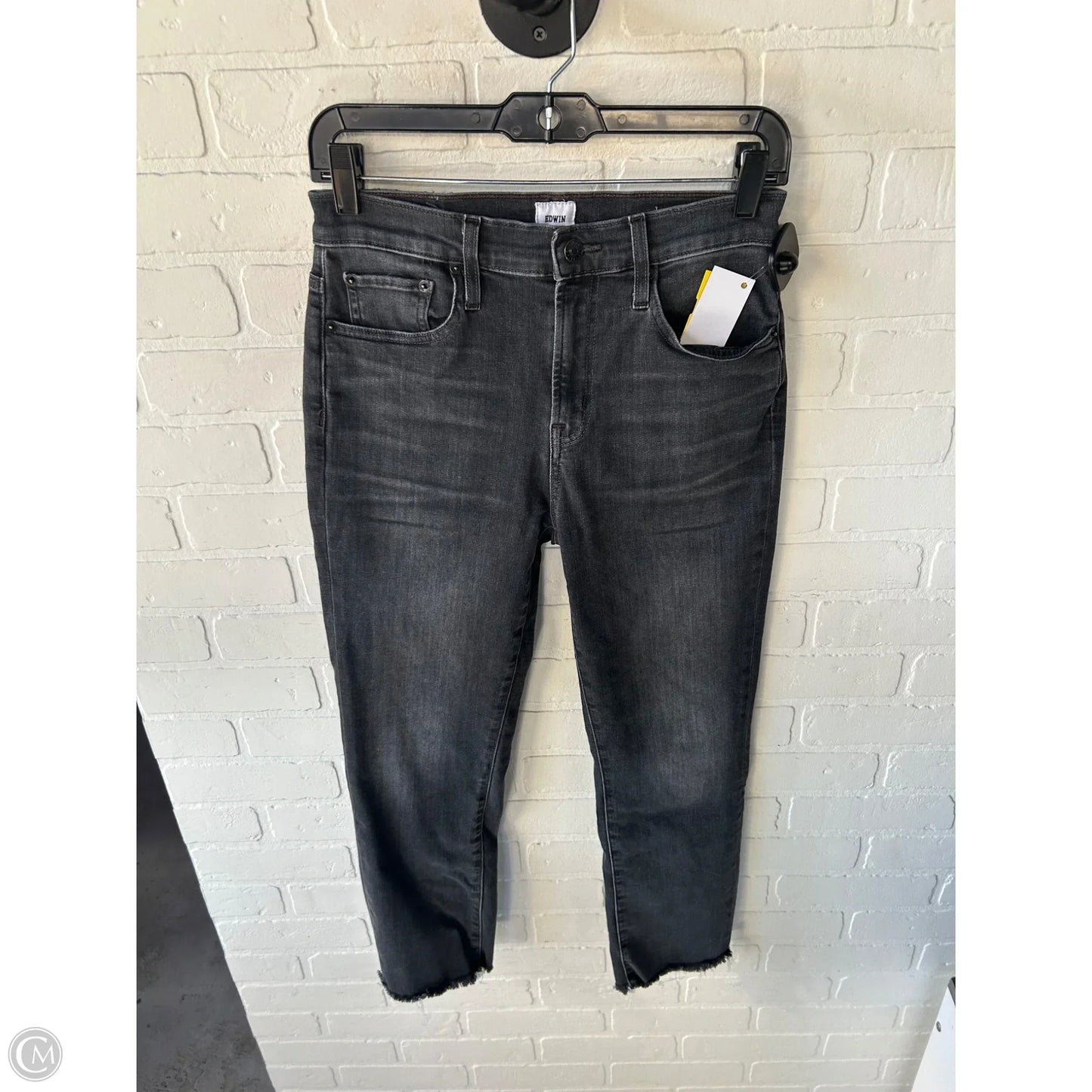 Jeans Straight By Edwin In Black Denim, Size: 6