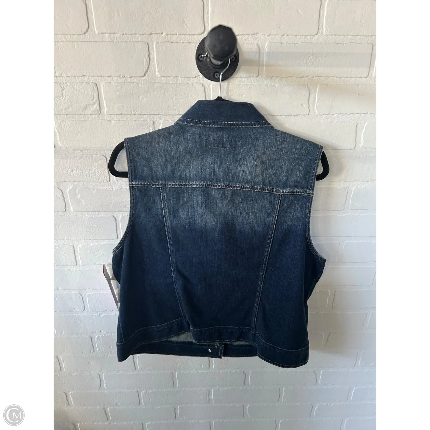 Vest Other By Chicos In Blue Denim, Size: L