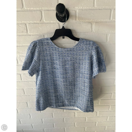 Top Short Sleeve By Cmc In Blue & White, Size: M