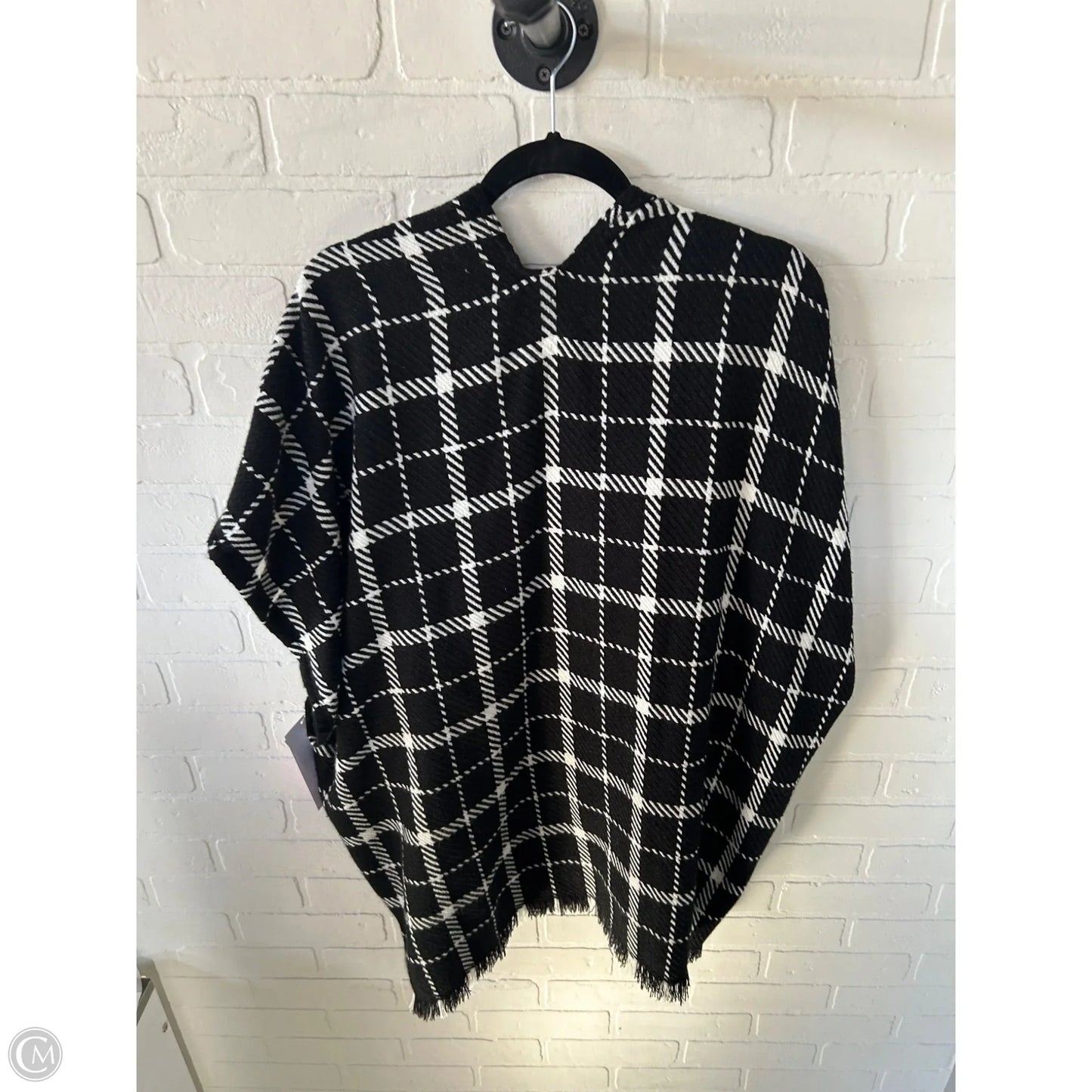 Shawl By Loft In Black & White, Size: Xs