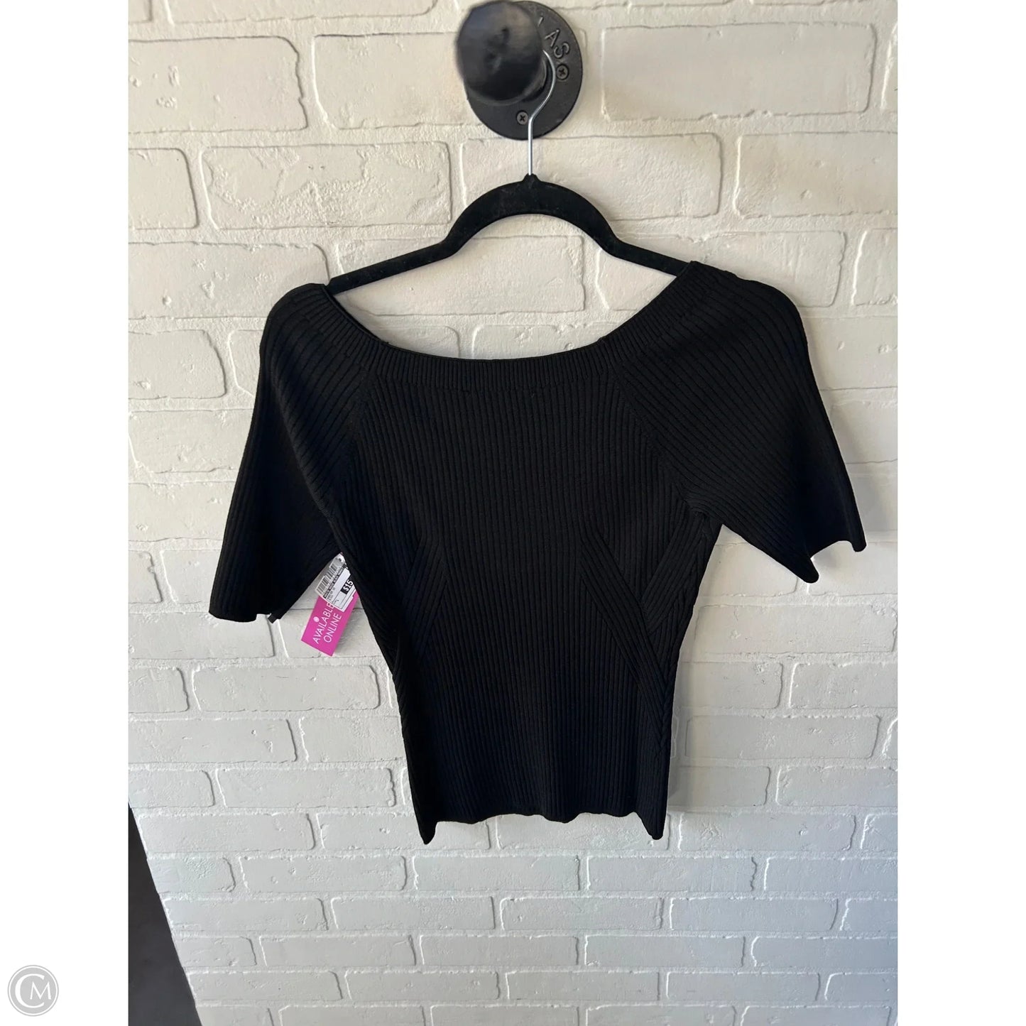 Sweater Short Sleeve By White House Black Market In Black, Size: L