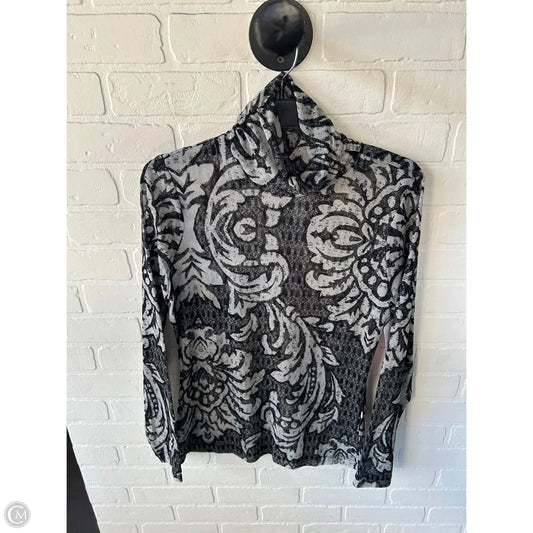 Top Long Sleeve By White House Black Market In Black & Grey, Size: M