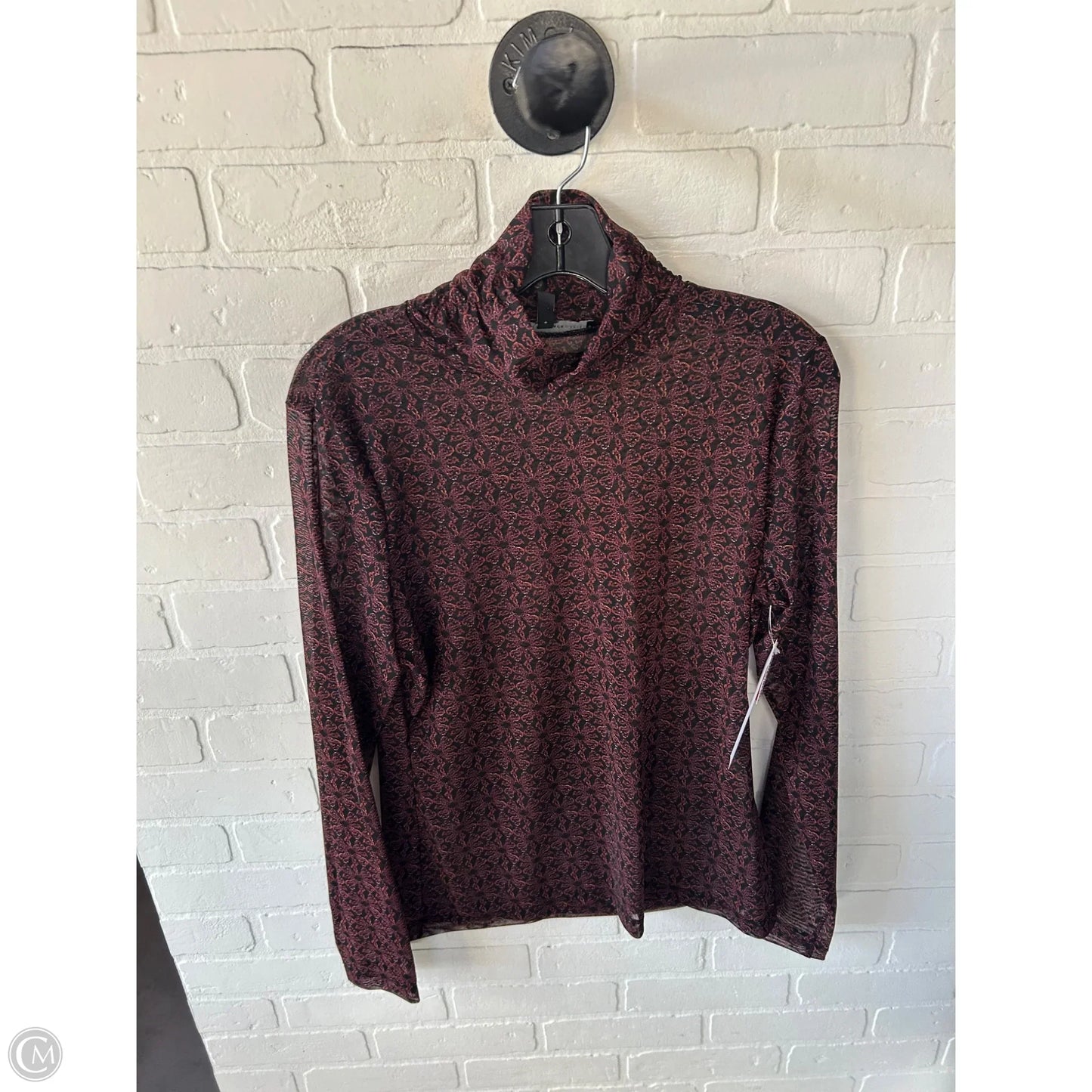 Top Long Sleeve By White House Black Market In Black & Purple, Size: M