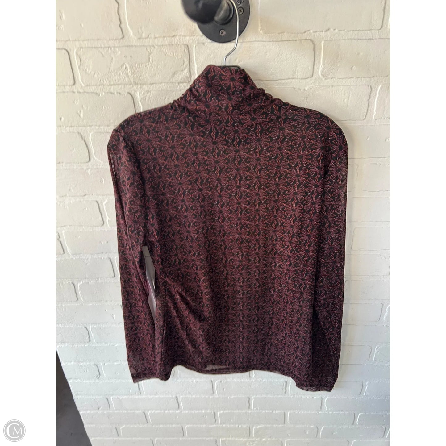 Top Long Sleeve By White House Black Market In Black & Purple, Size: M