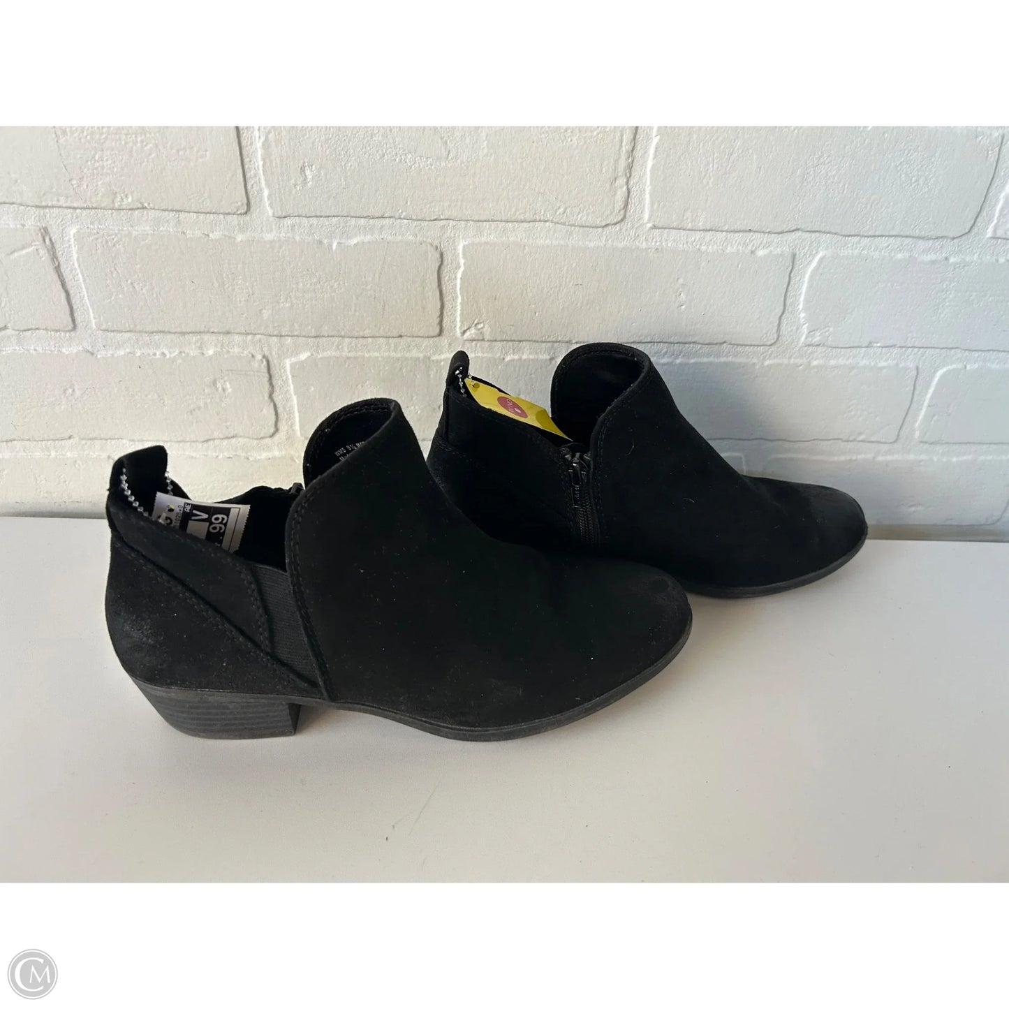 Boots Ankle Flats By So In Black, Size: 9.5