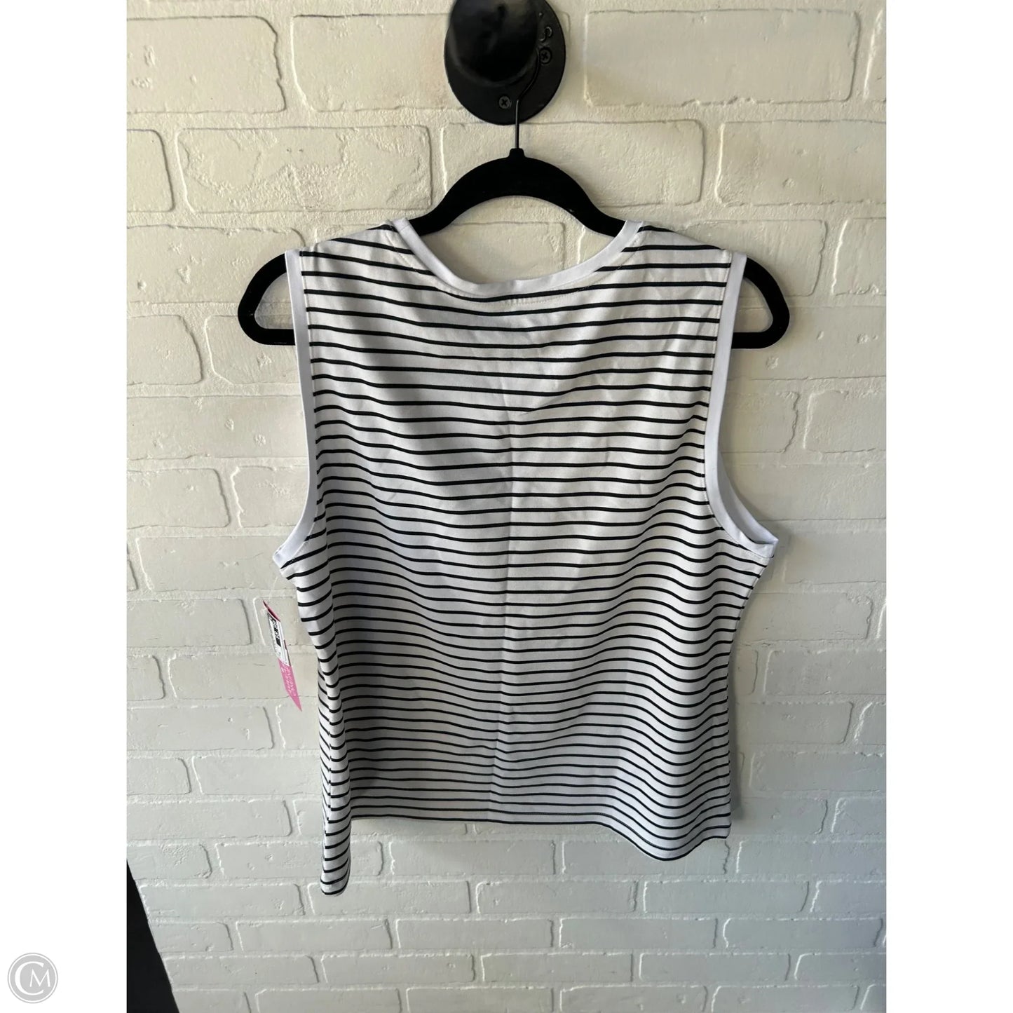 Top Sleeveless Basic By Christian Siriano In Black & White, Size: Xl