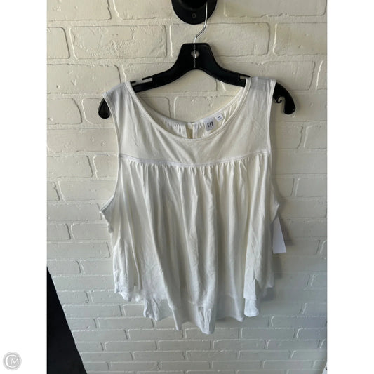 Top Sleeveless By Gap In White, Size: Xxl