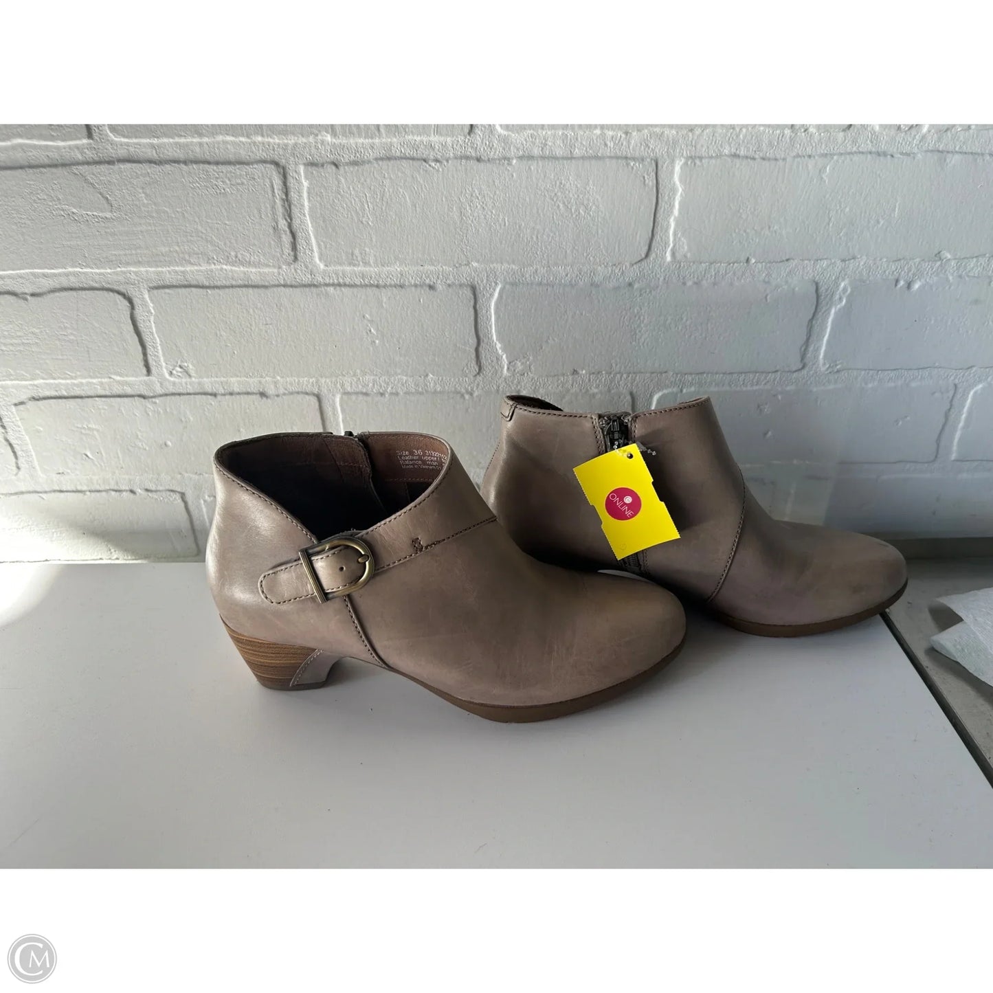 Boots Ankle Heels By Dansko In Tan, Size: 5.5