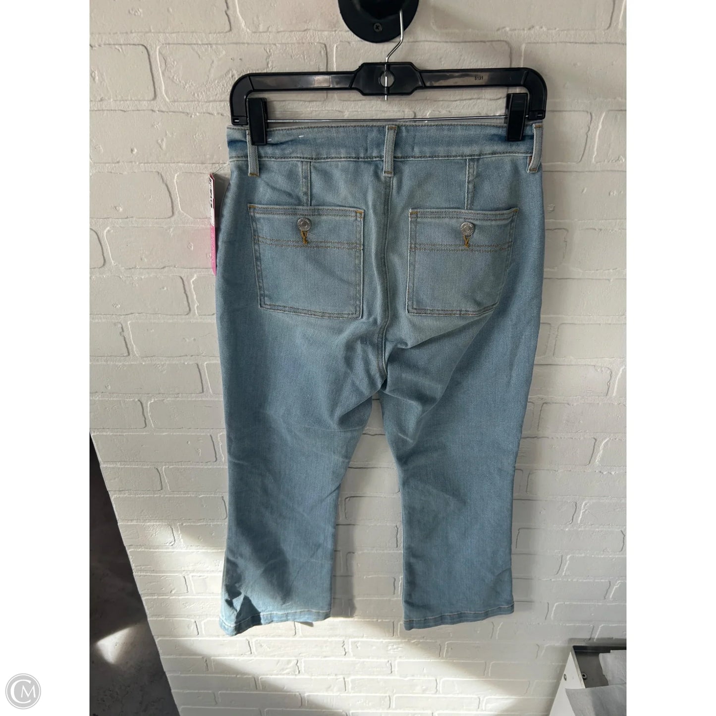Jeans Cropped By Loft In Blue Denim, Size: 4