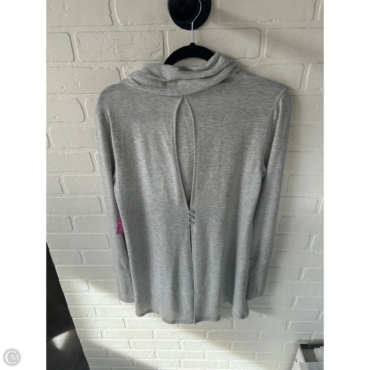 Top Long Sleeve By Cable And Gauge In Grey, Size: S