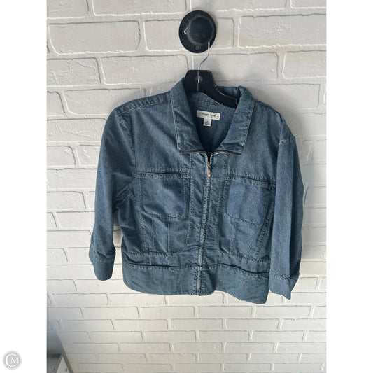 Jacket Denim By Coldwater Creek In Blue Denim, Size: Xl