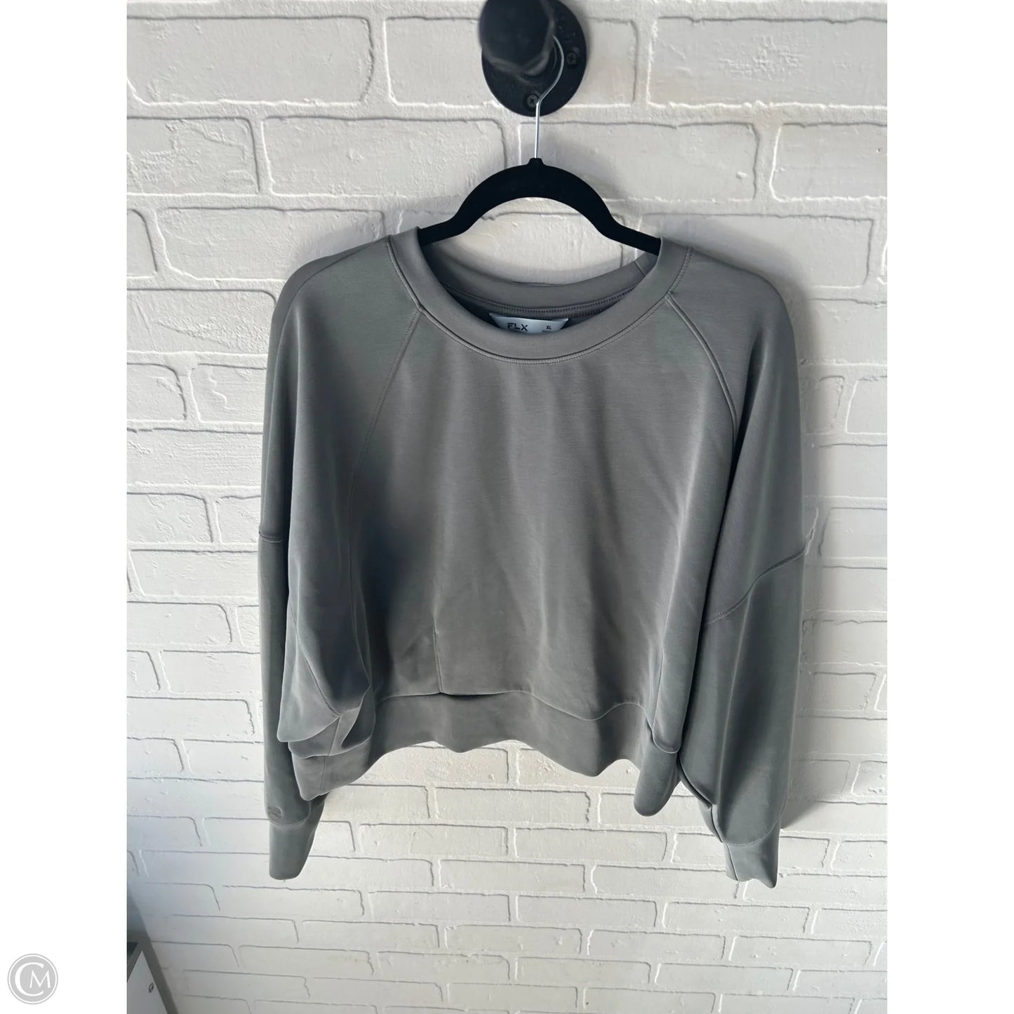 Athletic Sweatshirt Crewneck By Flx In Grey, Size: Xl