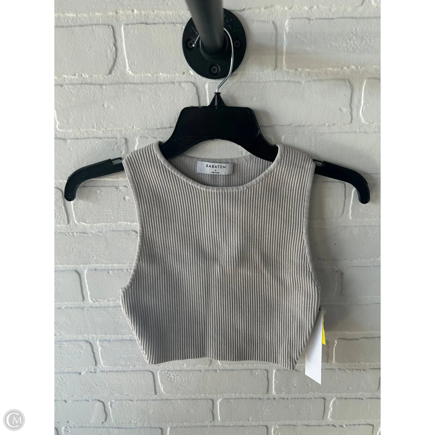 Top Sleeveless By Babaton In Grey, Size: S