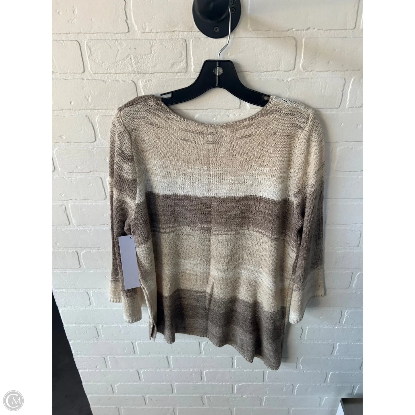 Sweater By Dana Buchman In Tan, Size: L
