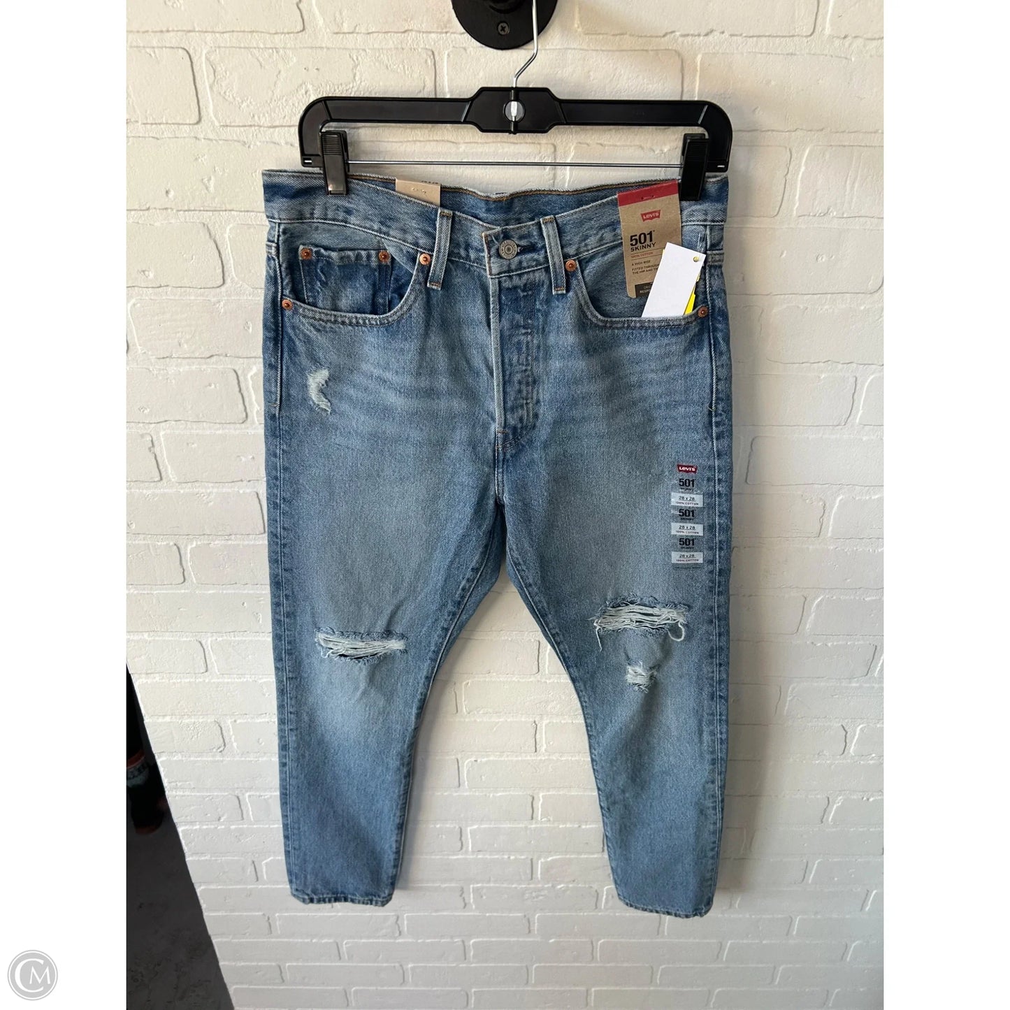 Jeans Skinny By Levis In Blue Denim, Size: 6