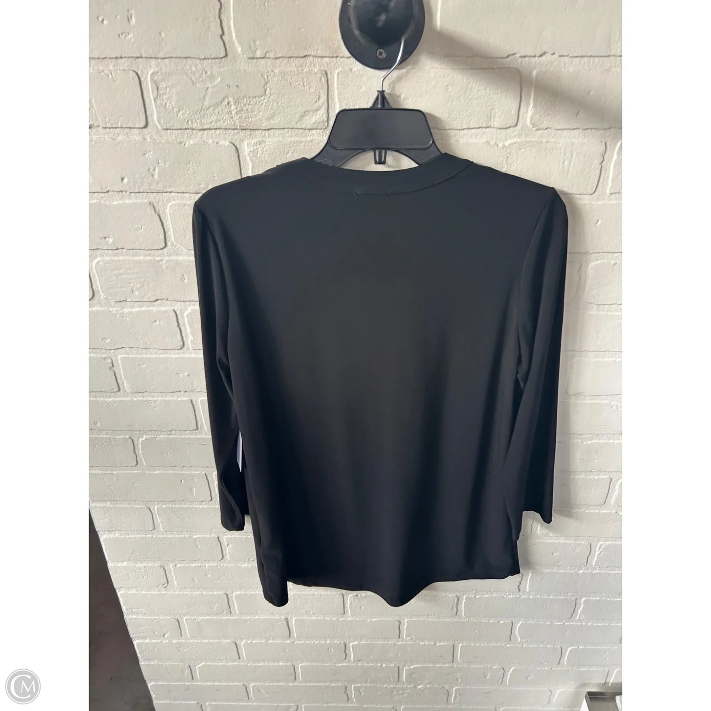 Top 3/4 Sleeve By Jones New York In Black, Size: M