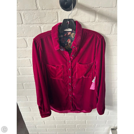 Top Long Sleeve By Natural Life In Pink, Size: S