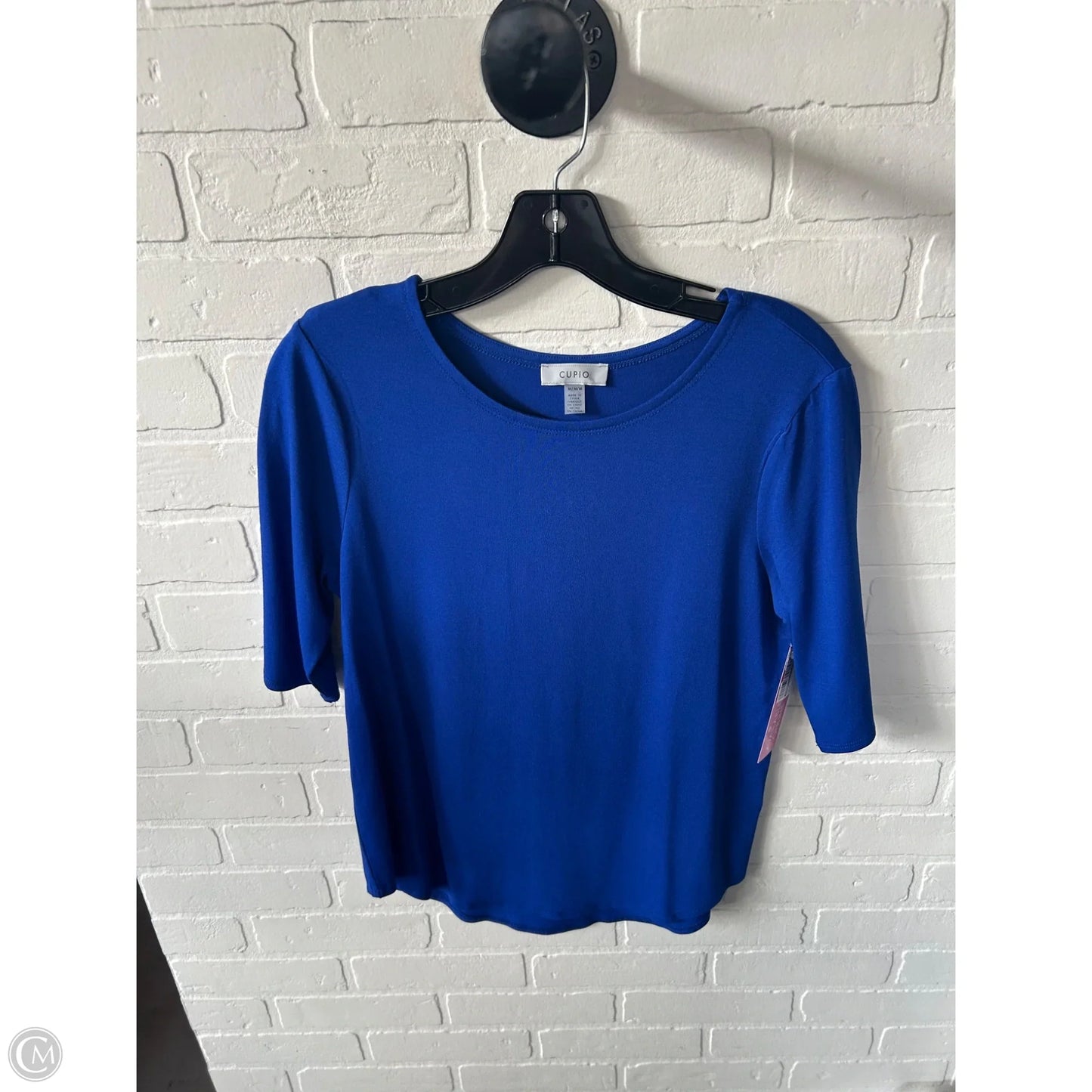 Top Short Sleeve Basic By Cupio In Blue, Size: M