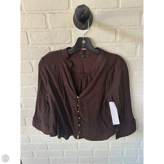 Top 3/4 Sleeve By Zara In Brown, Size: L