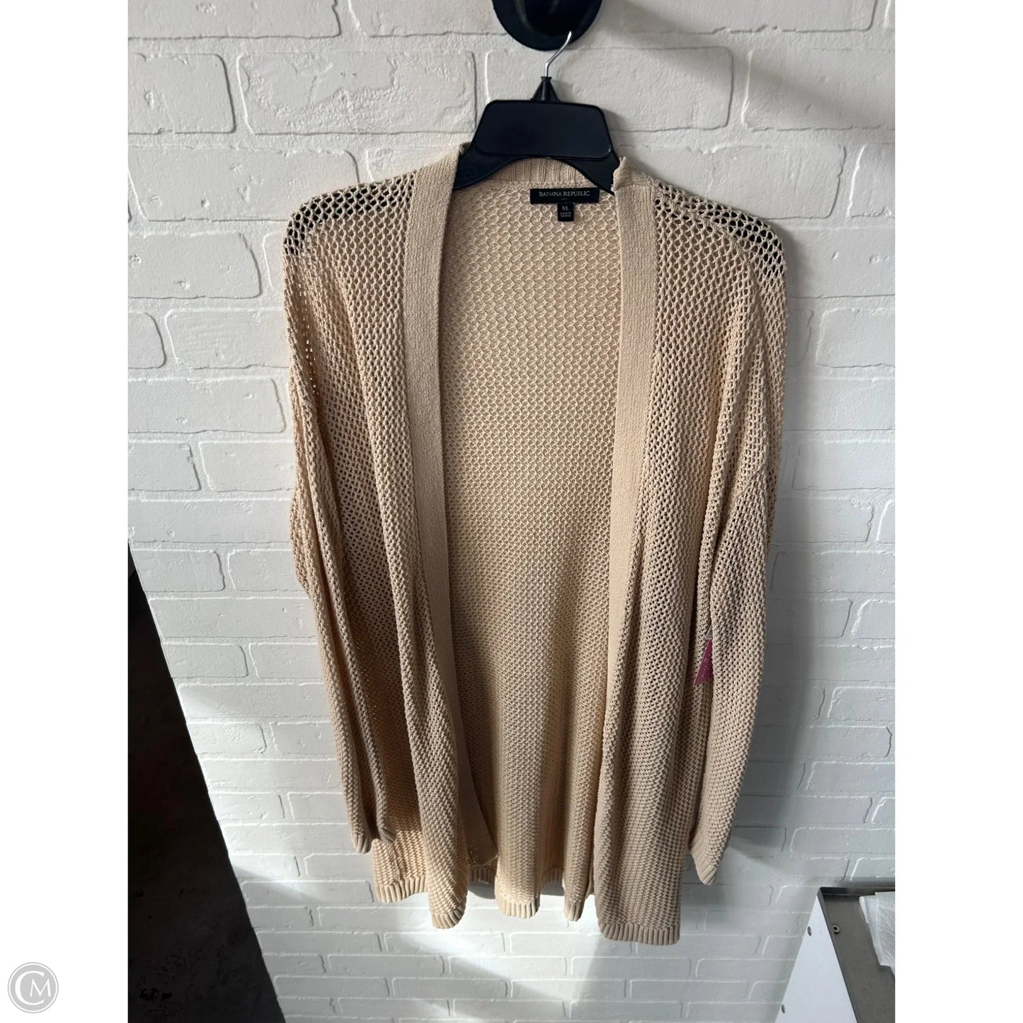 Sweater Cardigan By Banana Republic In Tan, Size: Xl