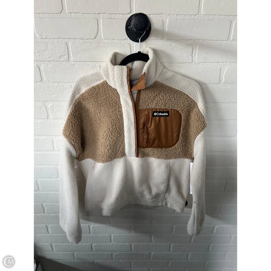 Jacket Fleece By Columbia In Cream & Tan, Size: S