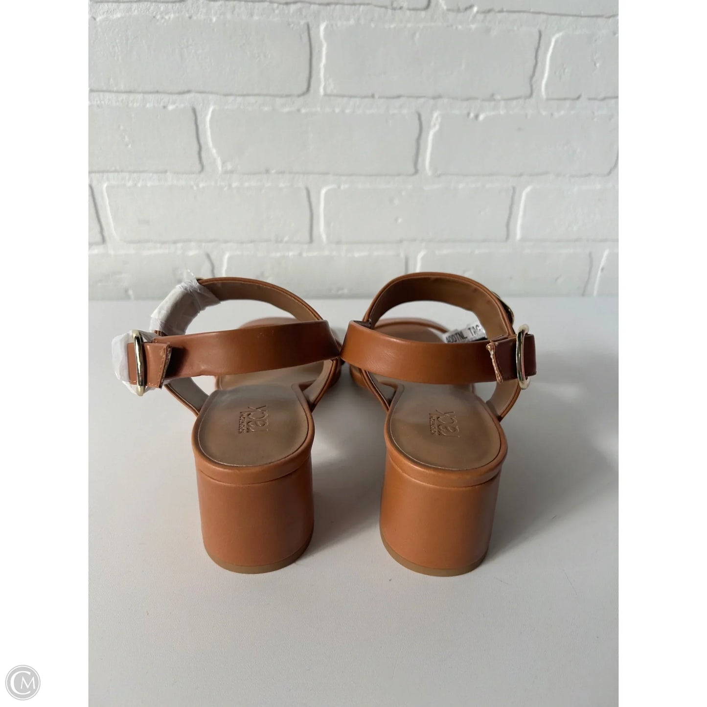 Sandals Heels Block By Cmc In Tan, Size: 8.5