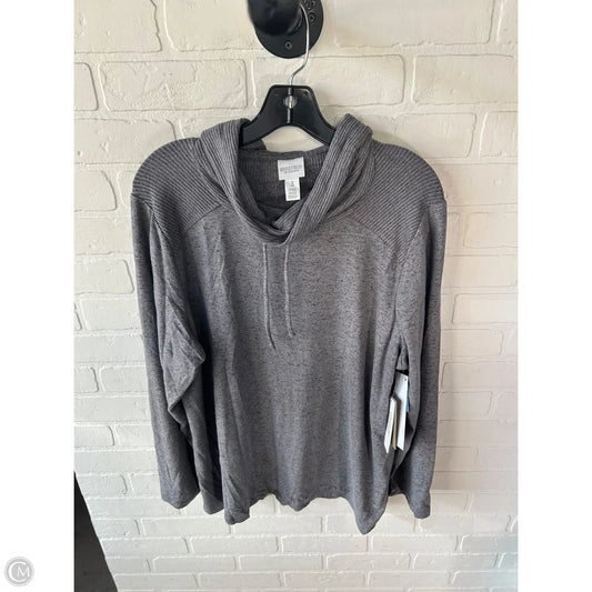 Top Long Sleeve By Chicos In Grey, Size: Xl