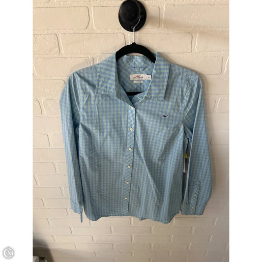 Top Long Sleeve By Vineyard Vines In Blue & Green, Size: S