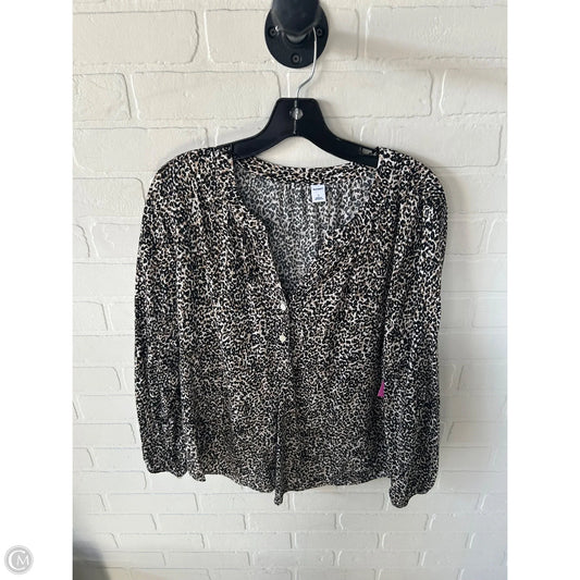 Top Long Sleeve By Old Navy In Animal Print, Size: L