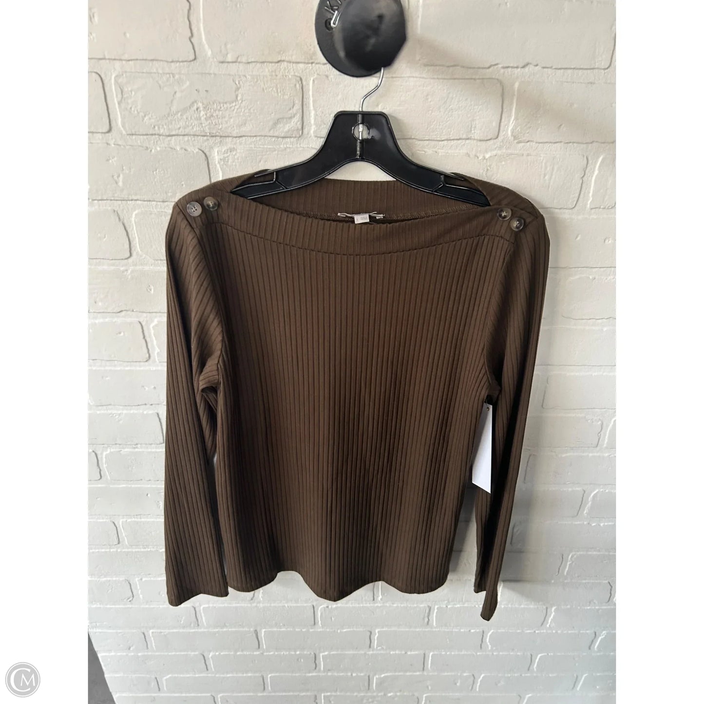 Top Long Sleeve By Loft In Brown, Size: L