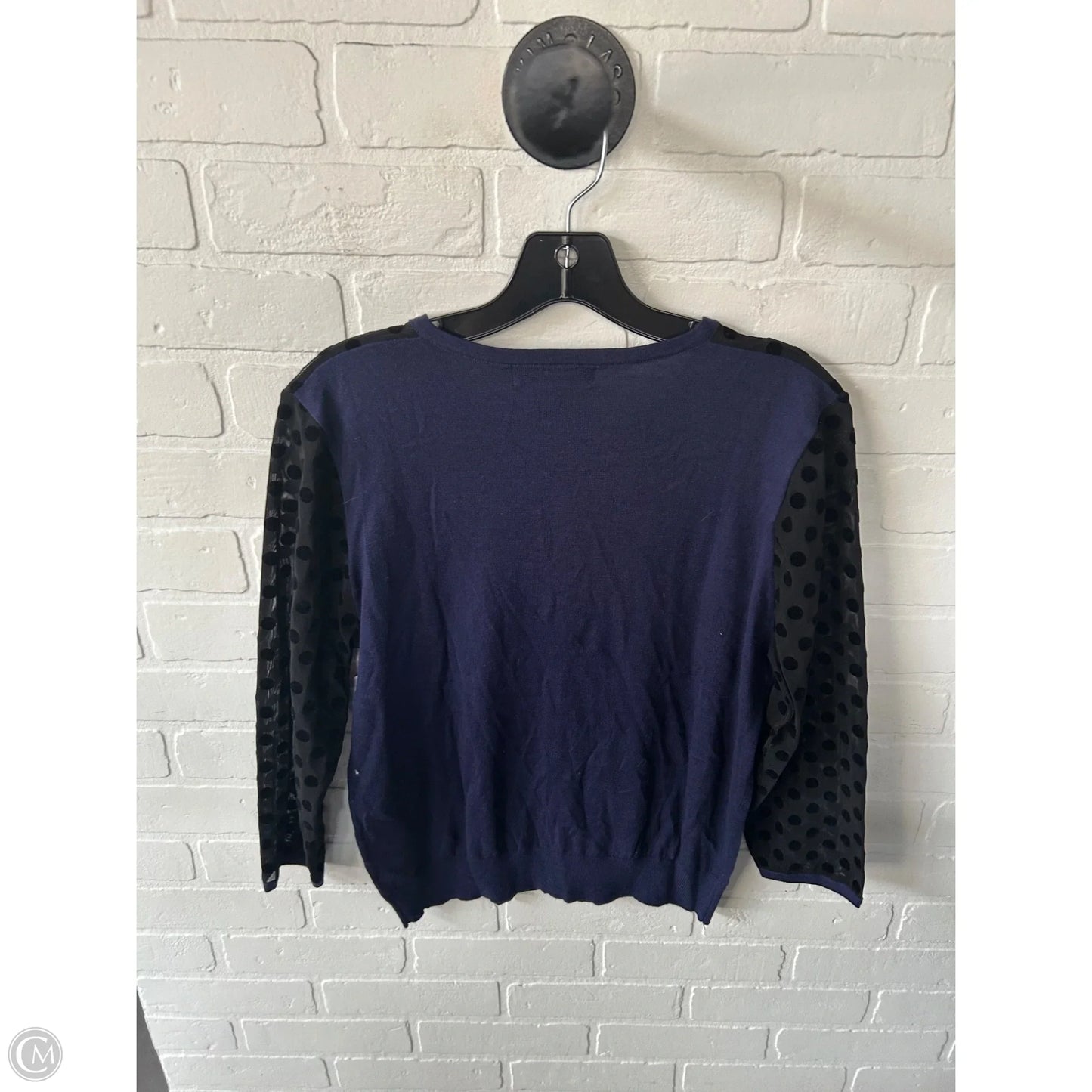Sweater Cardigan By August Silk In Black & Blue, Size: M
