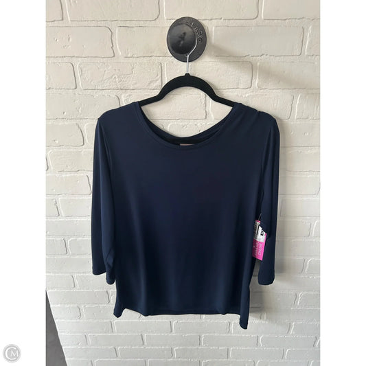 Top 3/4 Sleeve Basic By Chicos In Blue, Size: L