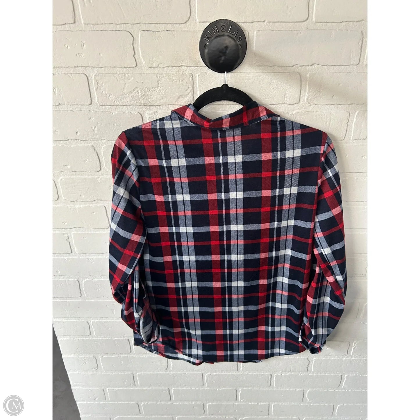 Top Long Sleeve By Clothes Mentor In Blue & Red, Size: M