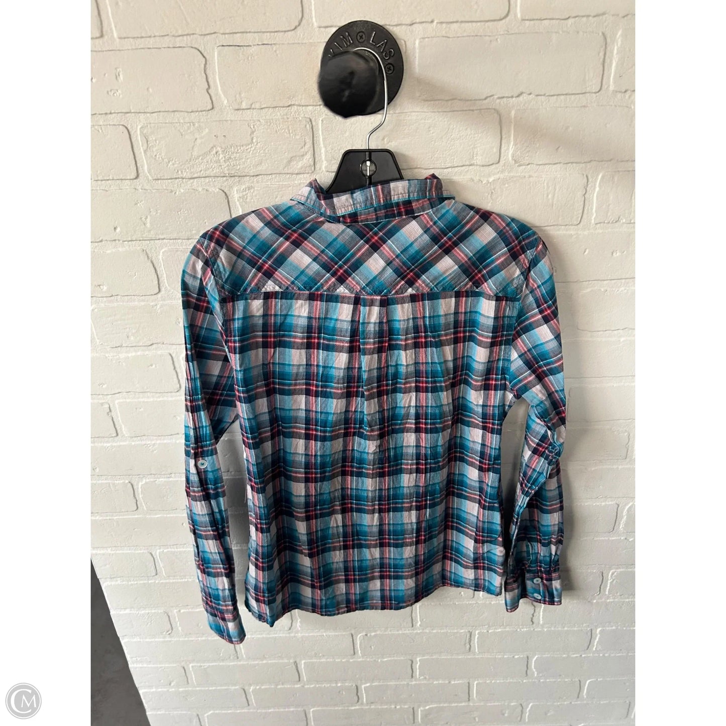 Top Long Sleeve By Prana In Blue & Red, Size: Xs