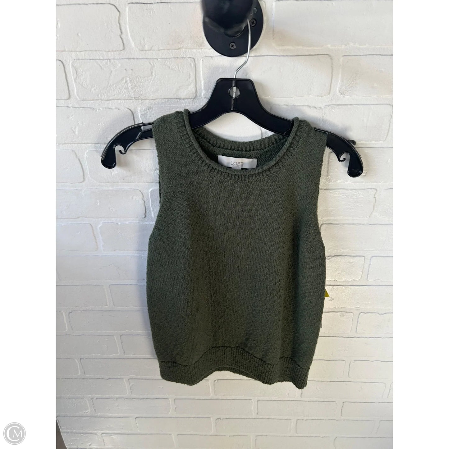 Vest Sweater By Loft In Green, Size: M