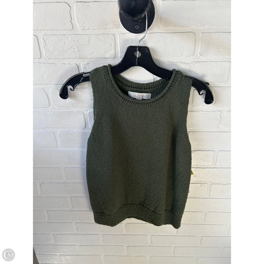 Vest Sweater By Loft In Green, Size: M