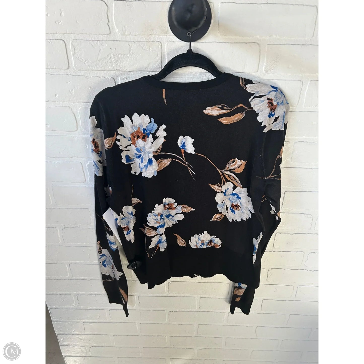 Sweater Cardigan By White House Black Market In Black & Tan, Size: Xl