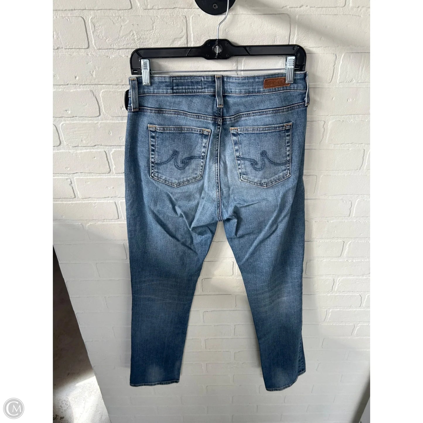 Jeans Straight By Adriano Goldschmied In Blue Denim, Size: 8