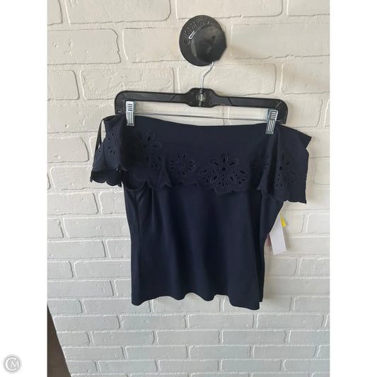 Top Short Sleeve By Ann Taylor In Blue, Size: M