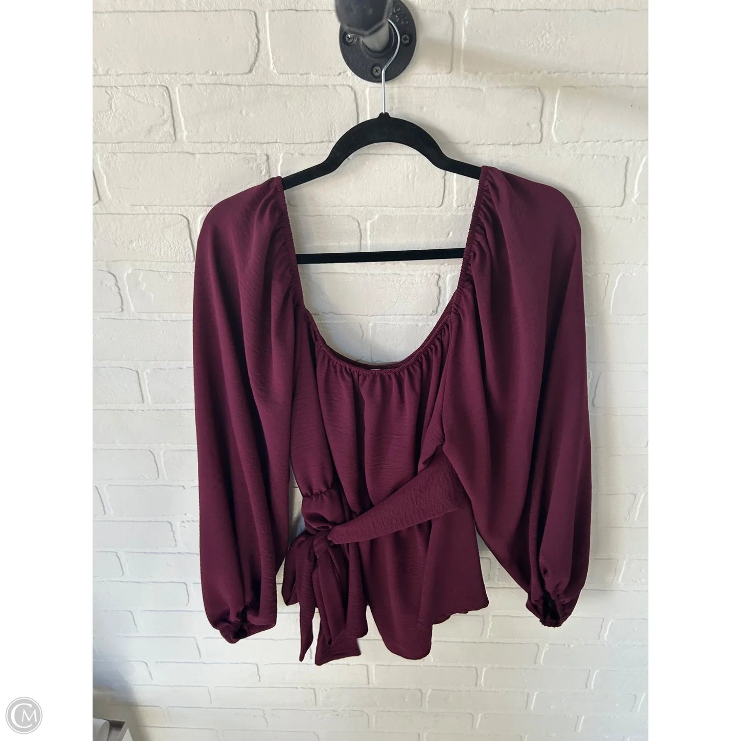 Top Long Sleeve By Arula In Red, Size: 1x