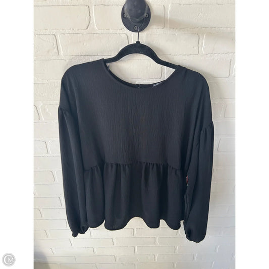 Top Long Sleeve By Arula In Black, Size: 1x