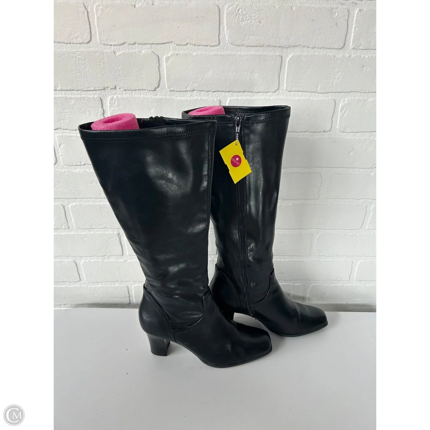 Boots Knee Heels By St Johns Bay In Black, Size: 8