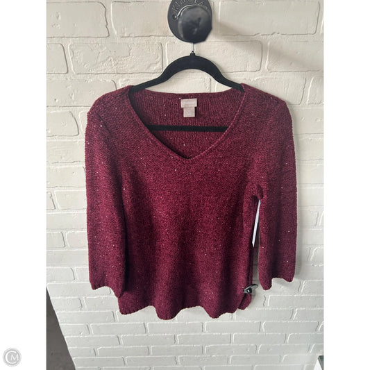 Sweater By Chicos In Red, Size: S