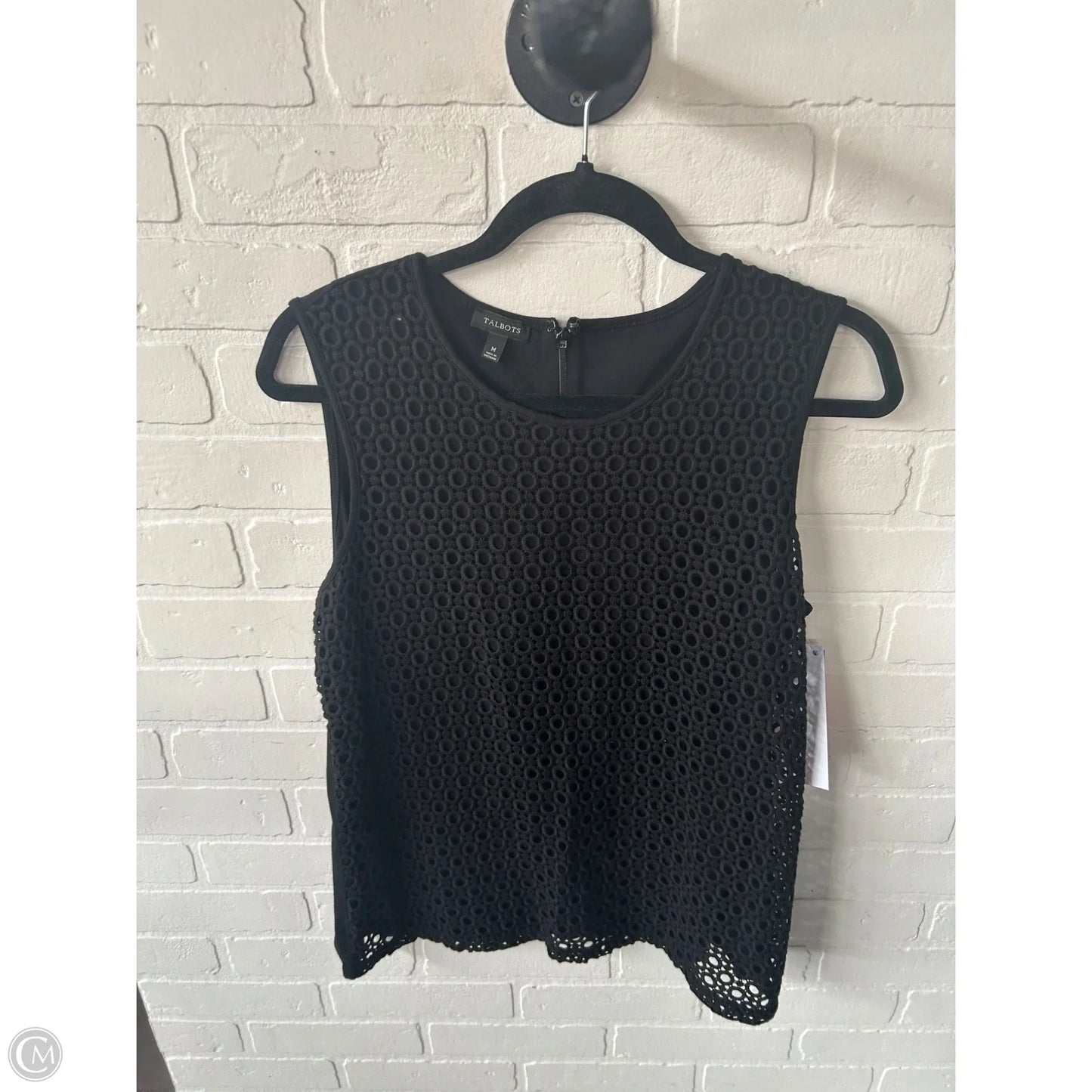 Top Sleeveless By Talbots In Black, Size: M
