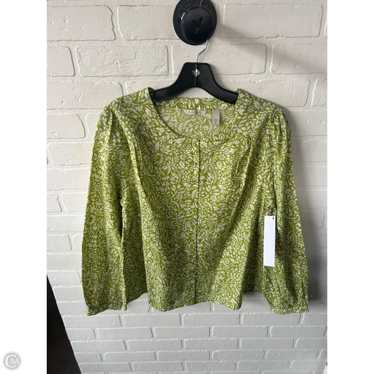 Top Long Sleeve By Any Body In Green, Size: S