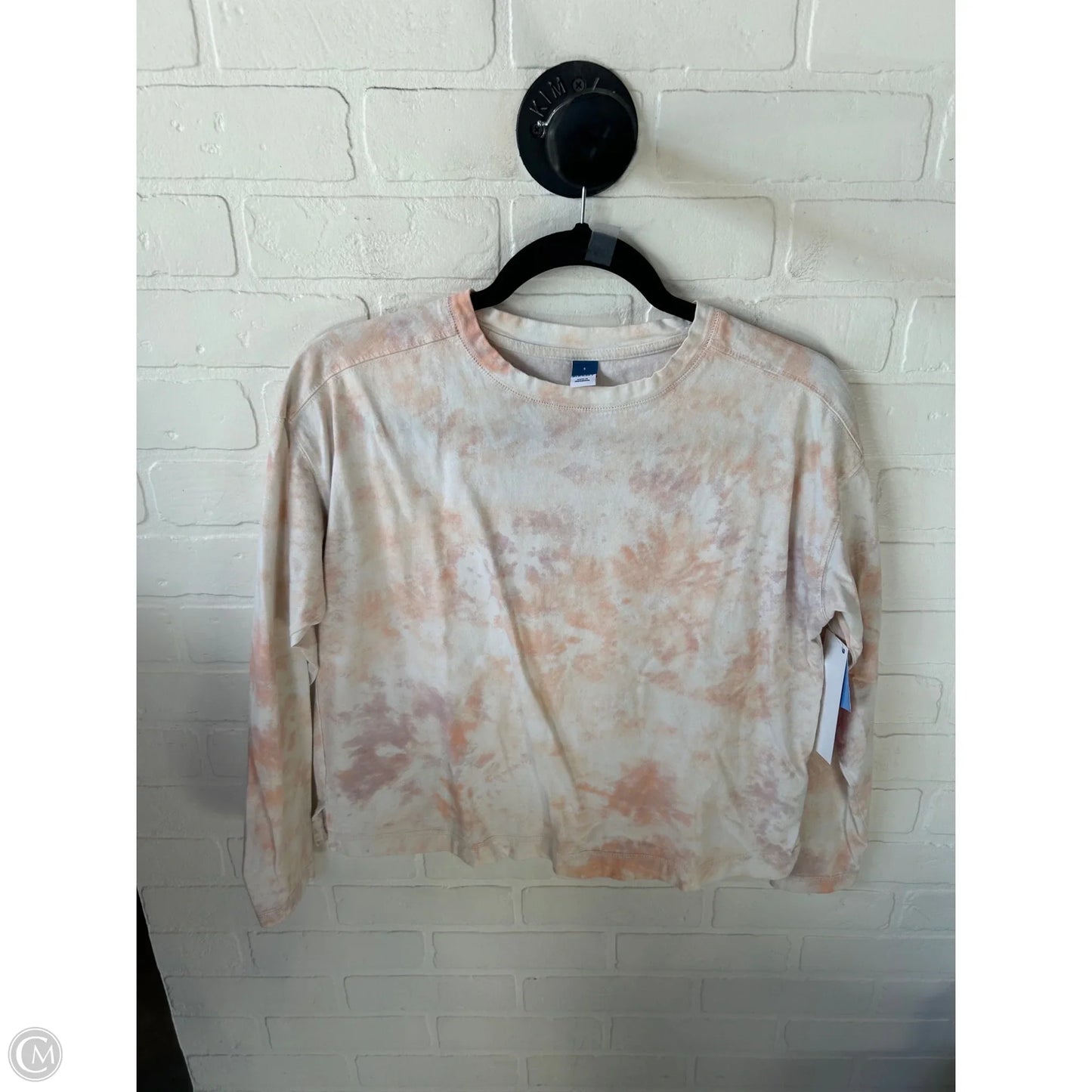 Top Long Sleeve By Old Navy In Orange & Tan, Size: S