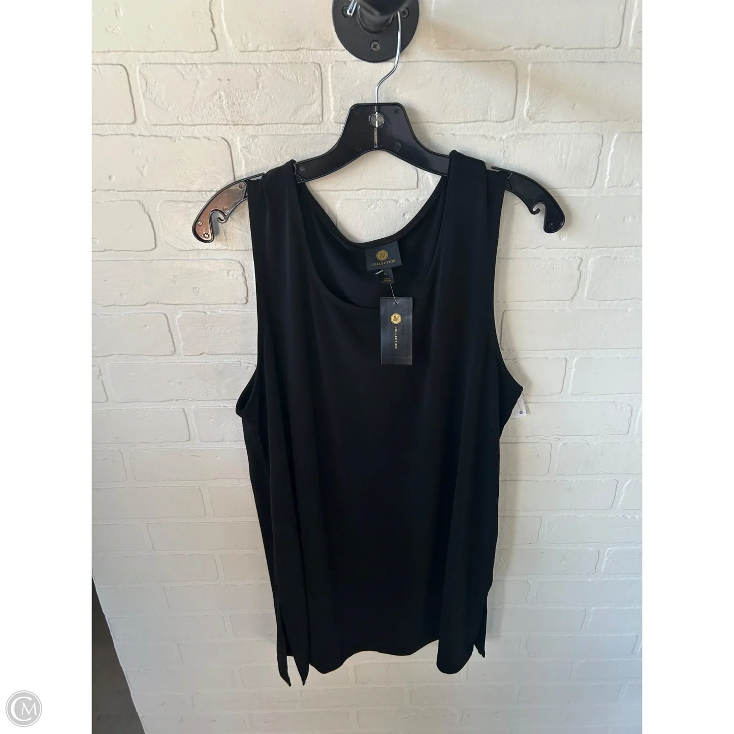 Top Sleeveless Basic By Jm Collections In Black, Size: Xl